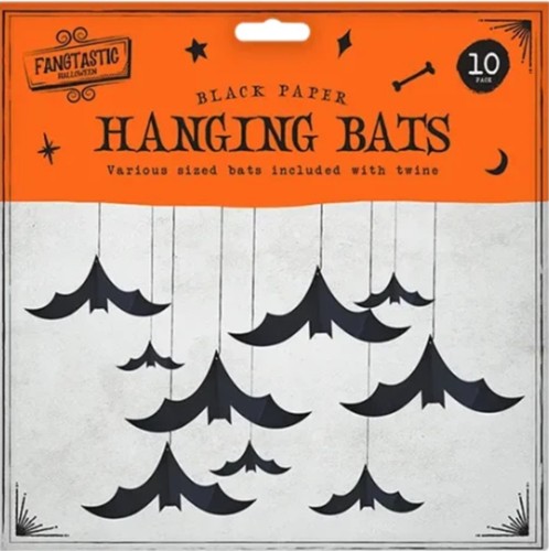 Halloween hanging bat paper - halloween,