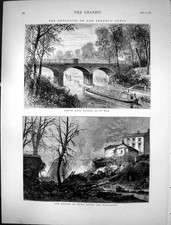 Old Antique Print 1874