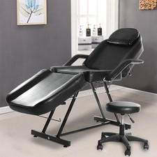 Adjustable Massage Bed Table Therapy Tattoo Salon Pedicure Facial Chair Stool