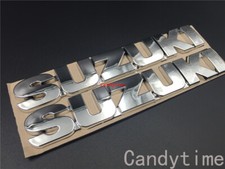 2X Motorcycle Silver SUZUKI Fuel Tank Badge Emblem Decal Racing Fender Stickers