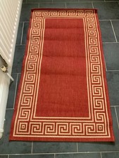 Jute  carpet Rug 31 x 57 ins woven Jute Runner good condition Rust colour Good 