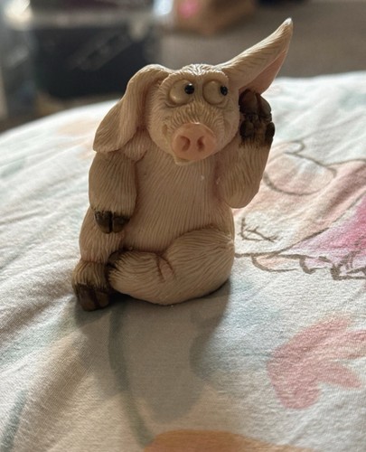 Piggin news pig figurine - news,