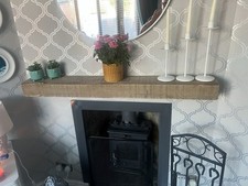 fireplace wooden beam