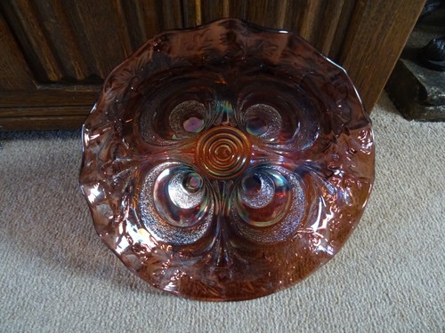 Carnival glass vintage bowl - glass,