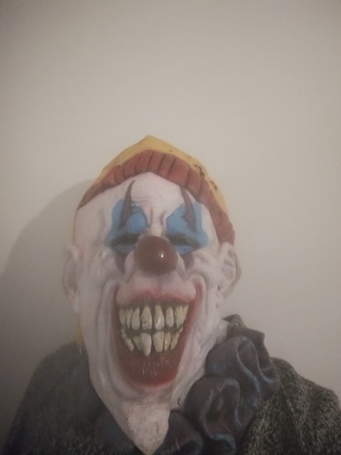 Scary clown latex mask - mask,