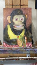 Jolly Chimp Oil Painting 5x7