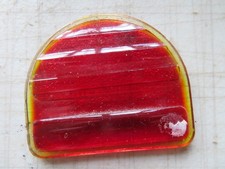 VINTAGE CLASSIC RED REAR LIGHT GLASS LENS LUCAS D LAMP  ST50 N.OS.