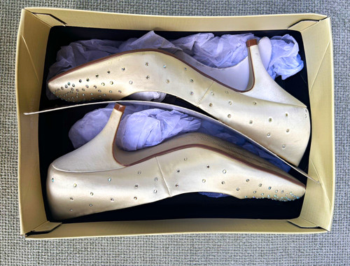 Ivory satin shoes size - 5, &