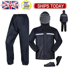 Waterproof and Windproof Men's Heavy-Duty Jacket and Trousers Rain Suit w/ Shoe