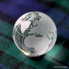 Large 30mm frosted glass globe - glass,