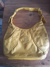 Large Yellow Leather Hand Bag