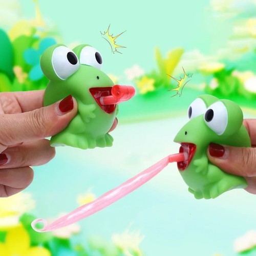 Pinching frog tongue making - pinching,