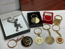 Collectables Great Job Lot Assorted Key Rings, New Ernest Jones Boxed Pewter