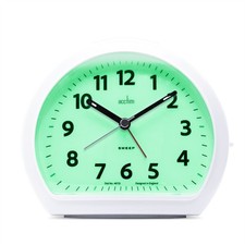 Acctim Colm Alarm Clock Silent Analogue Crescendo Smartlite Bedside Alarm Clock
