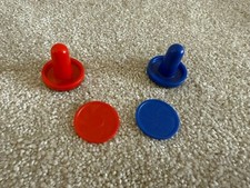 4 x Mini Mallet Pusher Paddle Puck Red Blue Replacement Part for Air Hockey Toy