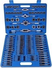 107 Pcs HSS Tap & Die Set Metric Thread Repair Kit with Wrench & Case