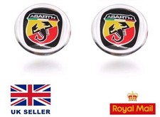 2x Abarth Remote Key Fob Badge Logo Buttons Decal  500 595 695 124 Fiat Turismo 