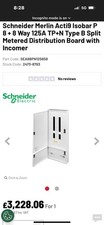 Distribution Board (never energised £3000 new)  with split metering  Schneider 