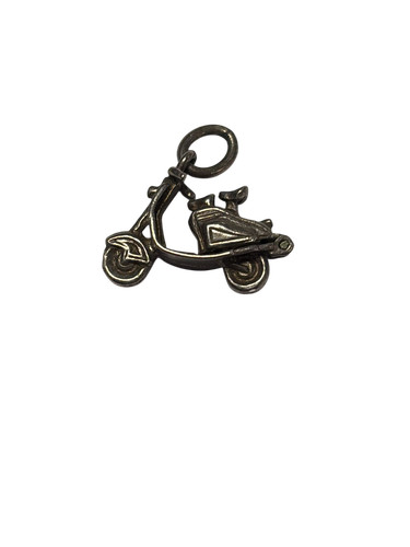 Vintage silver vespa scooter - silver,