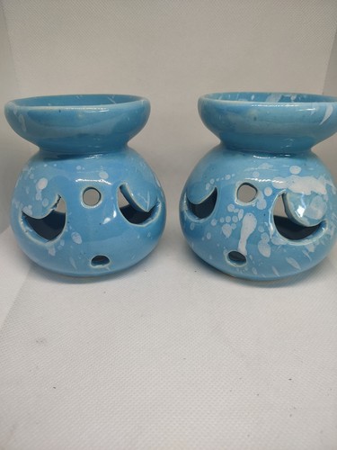Light blue ceramic pottery - blue,