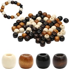200 Pcs Barrel Woodens Beads