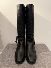 Bertie Black Knee-high Leather  Button Boots UK Size 4 / 37 Fabulous condition 