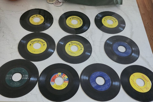 Vtg 45s children records - records,