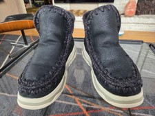 Mou Eskimo Trainer Womens Shearling Lined Boots Black Size 39/ 9