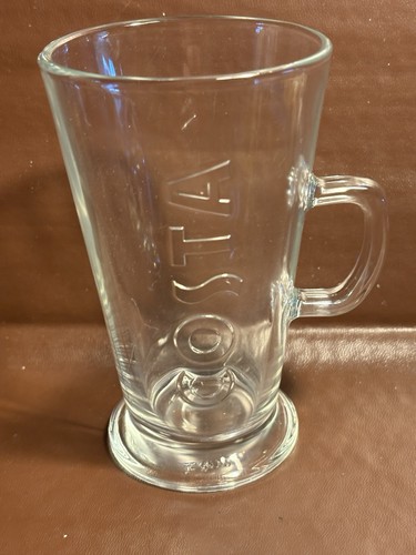 Costa coffee latte glass - costa, -logo