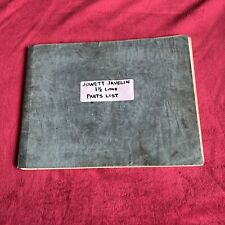 JOWETT JAVELIN 1 1/2 LITRE CAR SPARE PARTS LIST BOOK MANUAL 1951