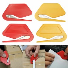 LETTER OPENER CUTTER OPEN OFFICE ENVELOPE KNIFE SAFE GUARDED SHARP BLADE PLASTIC