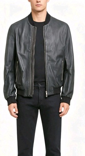 Leather military biker - ,