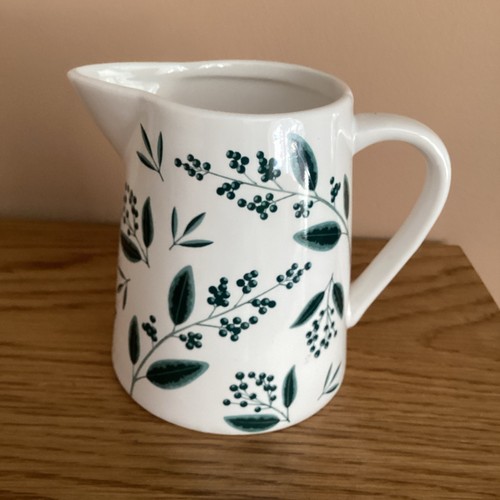 Decorative pottery jug - decorative, cream