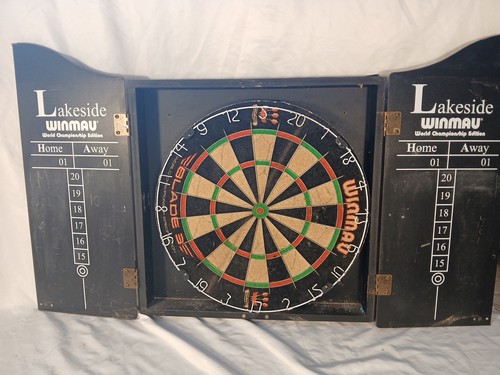 Winmau dart board and cabinet - board,