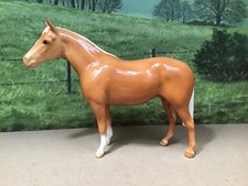 BESWICK VINTAGE SMALL THOROUGHBED STALLION HORSE PALOMINO - One owner from new