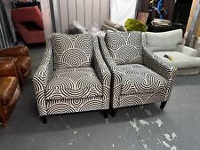 Pair of Statement Iggy Sofa.com Patterned Arm Chairs