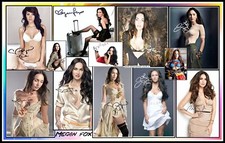 Megan Fox, Signed, Collage Cotton Canvas Image. Limited Edition (MF-2)
