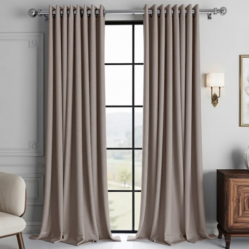 Linen style blackout - blackout, curtains