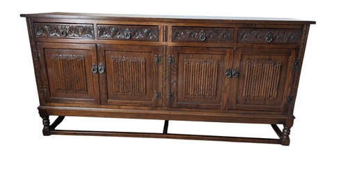 Solid oak side board - solid,