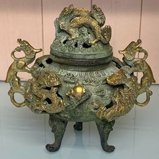 Qing Dynasty Bronze Censer –
