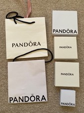 Empty Pandora Jewellery Gift Boxes x 4 Bags x 4 Bundle