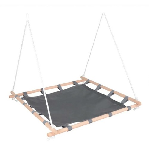 Children grey wooden hammock - children's,