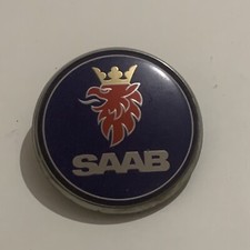 1x Genuine SAAB Front Rear Badge Bonnet Boot Emblem 5289905 6.8cm Good Condition