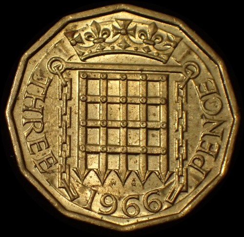 Three pence 1966 - three,