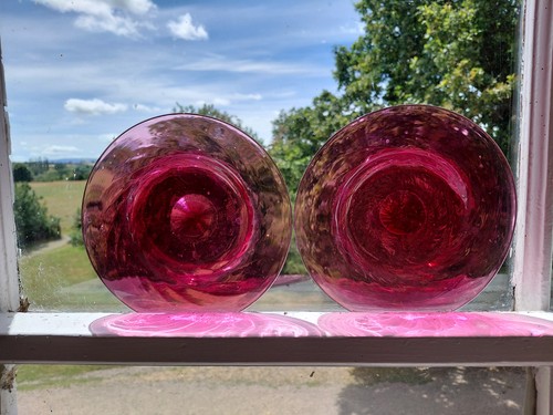 Vintage cranberry pair - cranberry?,