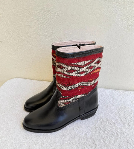 Handmade black genuine leather - black,