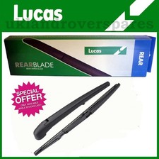 FIAT STILO HATCH REAR WIPER ARM AND BLADE SET 2001 to 2007 LUCAS QUALITY BRAND
