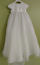 Sarah Louise Girls White Christening Gown Age 3 Months