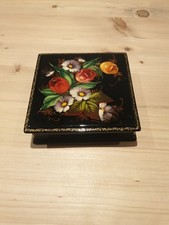 Vintage Russian Lacquer Box Hand Painted, Signed by Artist