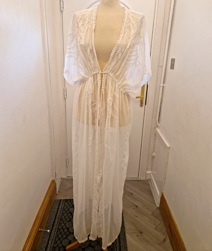 White sheer lace embroidered - sheer,